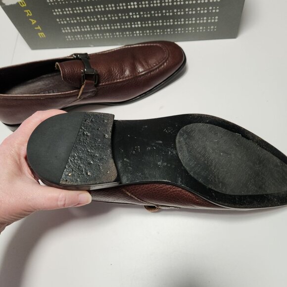 Calibrate Mstroy Horsebit Loafers Pebbled Leather Brown Men's 9M Slip-On - Picture 14 of 16